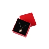 Red jewelry box with gilded printed logo, customizable ring box, watch, earrings, bracelet, jewelry and accessory packaging box Item Picture